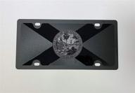 🏁 eurosport daytona carbon steel license plate - black florida state flag matte black/black opaque - compatible with - logo