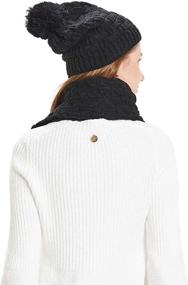 img 2 attached to HANERDUN Women's Girls Fashion Winter 🧣 Warm Knitted Hat Beanie and Scarf Set