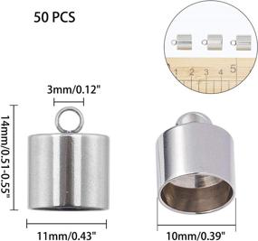img 3 attached to Arricraft 50 шт. Нержавеющая стальная заглушка бочонка для создания ювелирных изделий из кожи, шириной 11 мм, длиной 13 мм - улучшение SEO