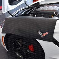 corvette fender crossed flags black logo