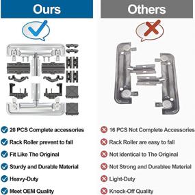 img 1 attached to 🔧 20-Piece Dishwasher Upper Rack Adjuster Metal Kit, Compatible with Kenmore Whirlpool KitchenAid, Dishwasher Parts Replacement for W10250159 W10350375 AP5957560 W10712395VP
