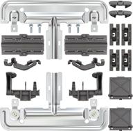 🔧 20-piece dishwasher upper rack adjuster metal kit, compatible with kenmore whirlpool kitchenaid, dishwasher parts replacement for w10250159 w10350375 ap5957560 w10712395vp логотип