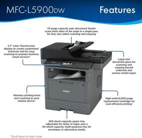 img 3 attached to 🖨️ Brother Monochrome Laser Printer MFC-L5900DW: Wireless, Mobile Printing & Scanning, Duplex, Copy, Scan - Amazon Dash Replenishment Ready