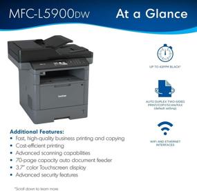 img 2 attached to 🖨️ Brother Monochrome Laser Printer MFC-L5900DW: Wireless, Mobile Printing & Scanning, Duplex, Copy, Scan - Amazon Dash Replenishment Ready