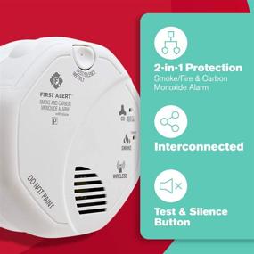 img 2 attached to Wireless Interconnected Combination Smoke and Carbon Monoxide Alarm with Voice Location - First Alert SCO501CN-3ST, Battery Operated