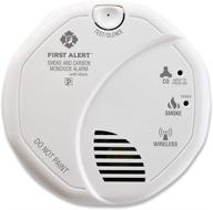 wireless interconnected combination smoke and carbon monoxide alarm with voice location - first alert sco501cn-3st, battery operated logo