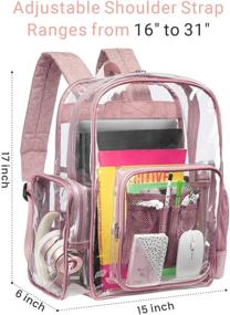 img 3 attached to 🎒 Transparent Backpack with Durable Straps - Packism Heavy Duty Clear Backpack