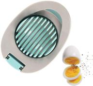 efficient egg slicer cutter for hard boiled eggs - dishwasher safe stainless steel wire - vibrant green logo