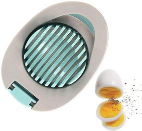 img 4 attached to Efficient Egg Slicer Cutter for Hard Boiled Eggs - Dishwasher Safe Stainless Steel Wire - Vibrant Green