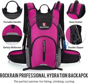 img 3 attached to 🎒 ROCKRAIN Lightweight Insulated Hydration Backpack with 2L BPA Free Bladder - Ideal Water Pack for Hiking, Camping, Climbing, and Cycling