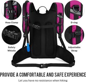 img 2 attached to 🎒 ROCKRAIN Lightweight Insulated Hydration Backpack with 2L BPA Free Bladder - Ideal Water Pack for Hiking, Camping, Climbing, and Cycling