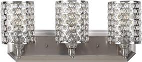 img 4 attached to 💡 Doraimi Modern Crystal Wall Sconce Lighting w/ Brushed Nickel Finish - LED Bulb Not Included