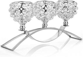 img 4 attached to Crystal Candlestick Candelabras Centerpieces Decoration