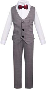 img 3 attached to 🤵 Elegant Wedding Outfits for Boys: Gentleman Sleeves, Clothing, Suits, Sport Coats