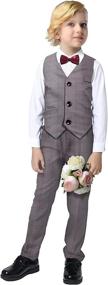 img 4 attached to 🤵 Elegant Wedding Outfits for Boys: Gentleman Sleeves, Clothing, Suits, Sport Coats