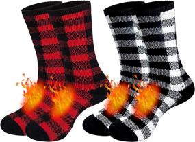 img 4 attached to 🧦 Men's Thick Heated Thermal Socks | Warm Winter Socks for Extreme Temperatures and Cold Weather