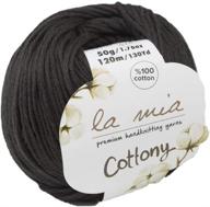 la mia cottony 100% cotton baby yarn - super soft smoked grey, 5 balls, 8.8 oz total weight logo