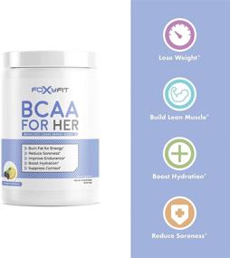 img 2 attached to 🌸 FoxyFit BCAA для неё: повышение гидратации и уменьшение болевых ощущений, ежевичный лимонад - 20 порций порошка с ветвистыми аминокислотами для женщин.