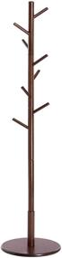 img 4 attached to 🧥 VASAGLE Solid Wood Coat Rack with 8 Hooks - Free Standing Hall Tree for Hats, Bags, Purses - Dark Walnut Finish - Perfect for Entryway, Hallway, and Office