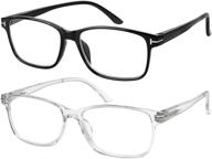 👓 enhance your reading experience with 2 pairs of anti-glare computer glasses - quality comfort for men and women +1 logo