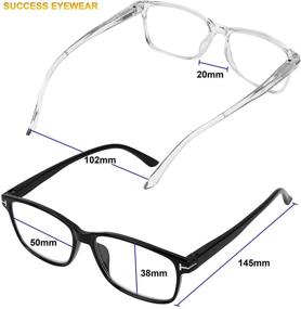 img 2 attached to 👓 Enhance Your Reading Experience with 2 Pairs of Anti-Glare Computer Glasses - Quality Comfort for Men and Women +1