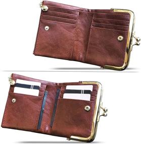 img 3 attached to 👜 Stylish and Chic Pofee Womens Compact Leather Vintage Handbags & Wallets for Women