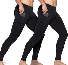 img 4 attached to TSLA Compression Athletic Leggings Non Pocket Sports & Fitness for Other Sports
