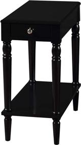 img 4 attached to 🪑 Convenience Concepts French Country Chairside Table, Black - No Tools Assembly