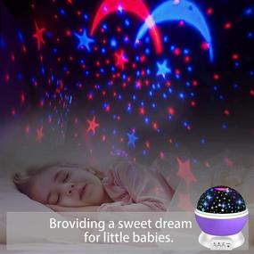 img 3 attached to 360-Degree Rotating Night Light Moon Stars Projector | 8 Color-Changing Lights | Ideal Birthday and Christmas Gift for Boys and Girls | Bedroom Party Decoration