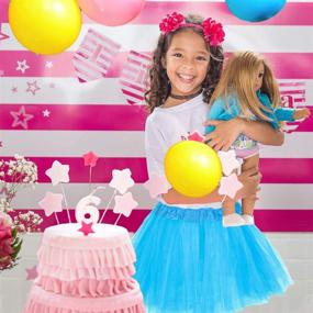 img 1 attached to Adorable Girl Tutu Skirt: Fluffy 3-Layer Tulle Tutus for Little Girls (2T - 8T)