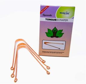 img 4 attached to Wonder Care - 100% Copper Tongue Scraper & Cleaner Set for Optimal Oral Hygiene (3Pcs Round + Pouch) - Ayurvedic Solution