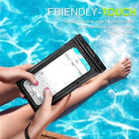 img 1 attached to 📱 MoKo Floating Waterproof Phone Pouch: Keep your iPhone 13/12/11 and Samsung S21/S10 safe and dry!