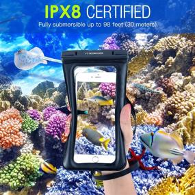 img 2 attached to 📱 MoKo Floating Waterproof Phone Pouch: Keep your iPhone 13/12/11 and Samsung S21/S10 safe and dry!