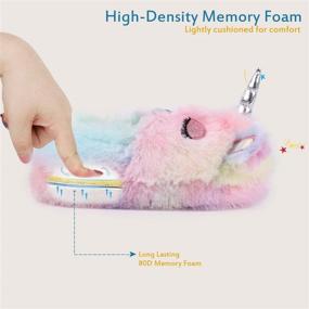 img 1 attached to 🐾 LongBay Boys Girls Cute Animal House Shoes: Fuzzy Plush Fleece Slippers with Soft Non-Skid Sole