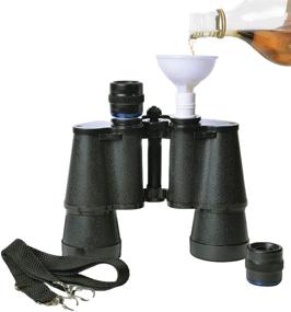 img 2 attached to 🔍 Secret Binoculars Flask with Hidden Alcohol Compartment - 8oz Double Barrel Novelty Gag Flask for Sneaky Booze Concealment - Includes Funnel and Strap