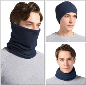 img 2 attached to 🧣 CUIMEI Men's Fleece Neck Gaiter: Enhance Your Winter Accessory Collection