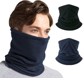 img 4 attached to 🧣 CUIMEI Men's Fleece Neck Gaiter: Enhance Your Winter Accessory Collection