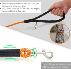 img 2 attached to 🐾 PETPMEEE Long Dog Leash: Reflective Training Lead Rope for Running and Walking, Heavy Duty Nylon Leash Yard Extender - Ideal for Small, Medium, and Large Dogs