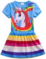 🌈 fun and vibrant: juxinsu toddler rainbow cartoon sh6219 fuchsia girls' dress collection logo