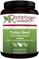 🥩 adaptogen research paleo beef protein powder: pure grass-fed beef collagen peptides, 21g hydrobeef protein with collagen - 30 servings, 810g logo