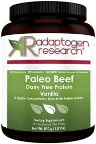 img 3 attached to 🥩 Adaptogen Research Paleo Beef Protein Powder: Pure Grass-Fed Beef Collagen Peptides, 21g HydroBEEF Protein with Collagen - 30 Servings, 810g