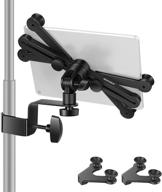 📱 neewer tablet holder mount: adjustable 7-14 inches with 360° swivel clamp, ideal for microphone stand - compatible with ipad, ipad pro, google nexus, samsung galaxy logo