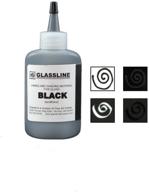 🎨 versatile 2 oz bottle of black glassline fusing paint pen: perfect for glass art and crafts logo