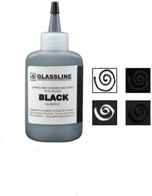 img 1 attached to 🎨 Универсальная бутылка 2 унции черной краски GlassLine для фьюзинга: идеально подходит для стеклянного искусства и рукоделия