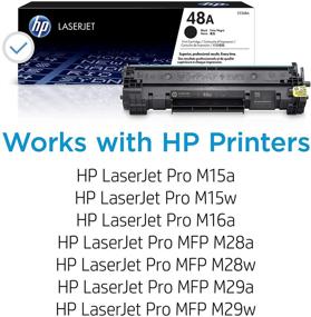 img 3 attached to 🖨️ HP 48A CF248A Toner Cartridge - Black | Compatible with HP LaserJet Pro M15w, MFP M28w, M29w