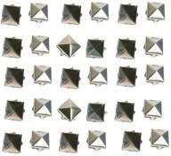 edgy style upgrade: haobase 100 pcs 10mm leathercraft diy silver metal punk spikes, pyramid studs, and spots for a daring goth look logo