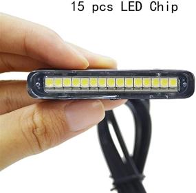 img 3 attached to NBWDY 1x15 шт. Красный LED-светильник для номерного знака мотоцикла с водонепроницаемым светом заднего и стоп-сигнала для мотоцикла, велосипеда, скутера (красный цвет света)