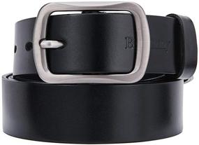 img 3 attached to 🐄 Sturdy Cowhide Men's Belts: High-Quality Leather Accessories for Everyday Wear