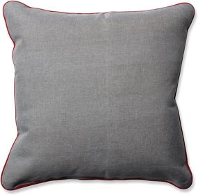 img 2 attached to 🎄 Снежное Рождество, серо-красная подушка от Pillow Perfect - 16,5 дюйма