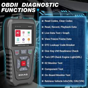 img 3 attached to 🚗 YA-301 OBD2 Scanner: Efficient Car Code Reader with Live Data & Diagnostic Scan Tool for Engine Light | 10 OBDII Test Modes & Lifetime Free Upgrade